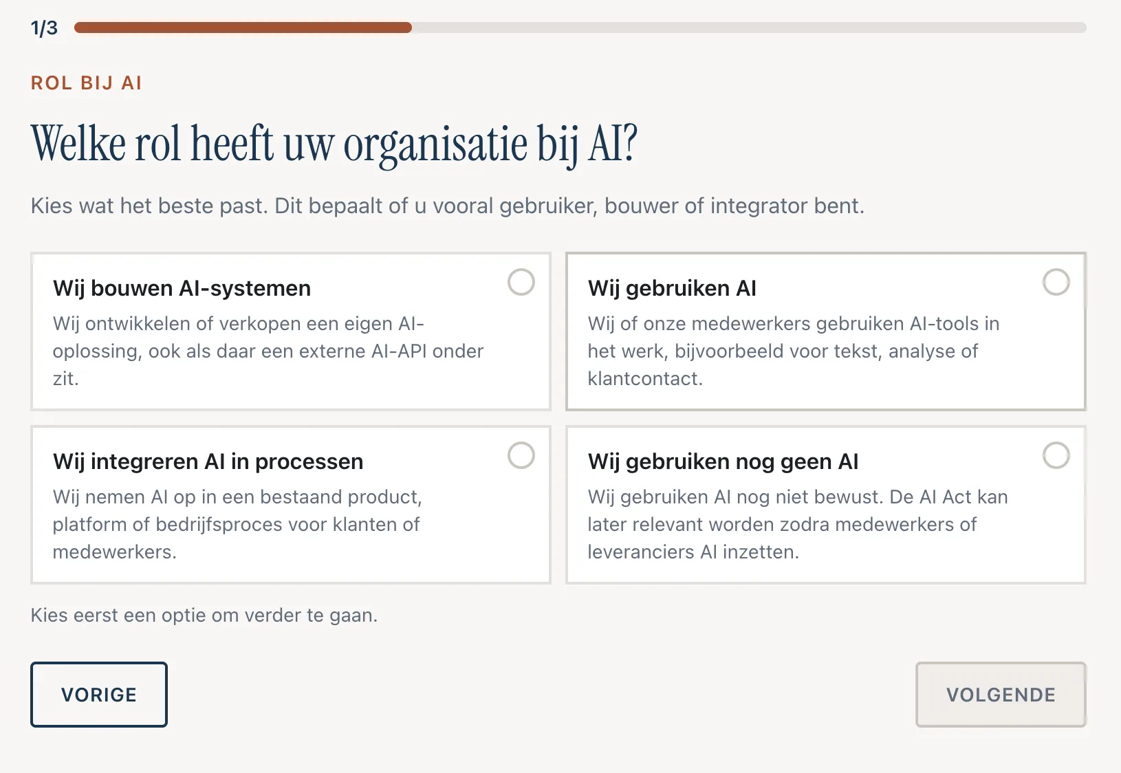 Preview van de AI-wet-impactscanner